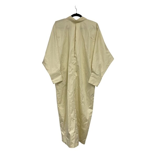 Zara Womens Poplin Shirt Dress Medium M Light Yellow Button Front 2946/479 NWT - Picture 4 of 16